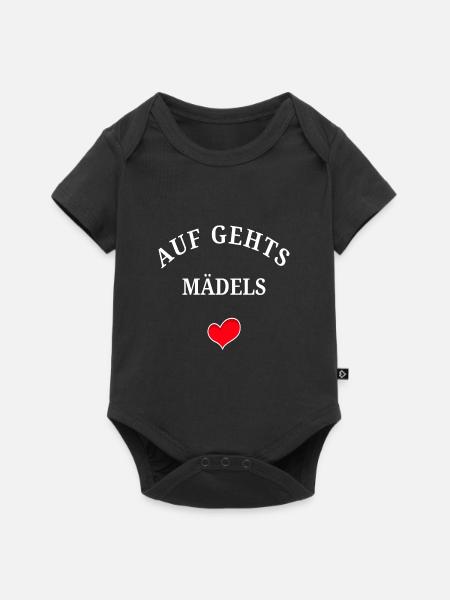 Auf Gehts Mädels - Baby Premium Kurzarmbody - Schwarz