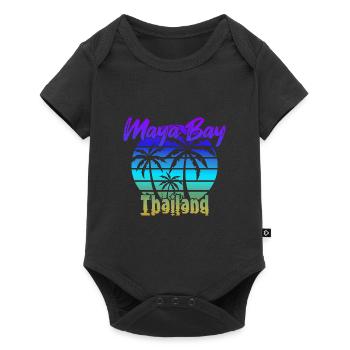 Vintage Maya Bay Thaïlande - Body à manches courtes Premium Bébé - noir - Devant