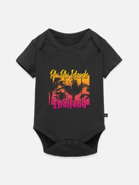 Phi Phi Islands Thailand - Baby Premium Kurzarmbody - Schwarz