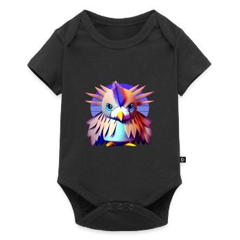 Oiseau polygonal - Body à manches courtes Premium Bébé - noir - Devant