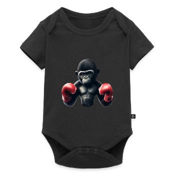 Boxer Gorilla - Baby Premium short-sleeve bodysuit - black - Front