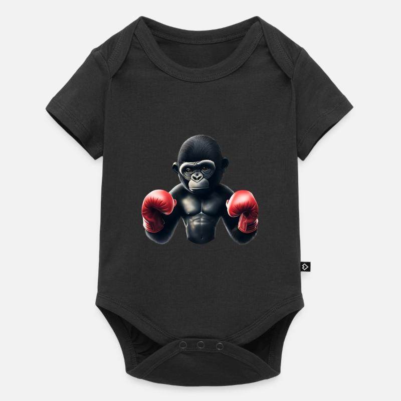 Boxer Gorilla - Body Premium a maniche corte per neonati - nero