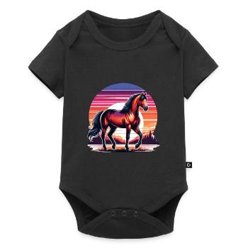 Brown Quarter Horse Art - Baby Premium short-sleeve bodysuit - black - Front