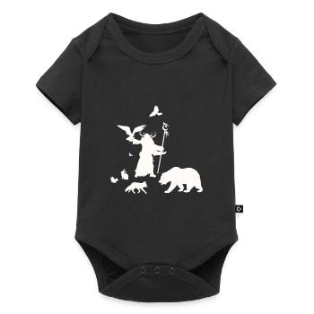 Jeu de rôle fantastique - Druid Silhouettes Design - Body à manches courtes Premium Bébé - noir - Devant
