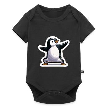 Pingouin de yoga - Body à manches courtes Premium Bébé - noir - Devant