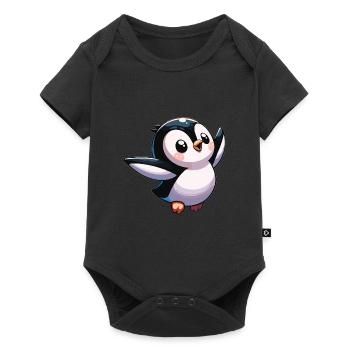 Flying PenguinLittle Penguin Penguin Lover - Baby Premium short-sleeve bodysuit - black - Front