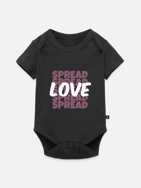 Spread Love Shirt Design - Baby Premium Kurzarmbody - Schwarz