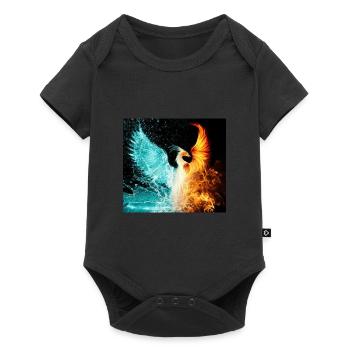 eau et feu - Body à manches courtes Premium Bébé - noir - Devant