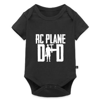 RC Airplane Dad RC Airplane RC Airplane Aviation - Baby Premium short-sleeve bodysuit - black - Front