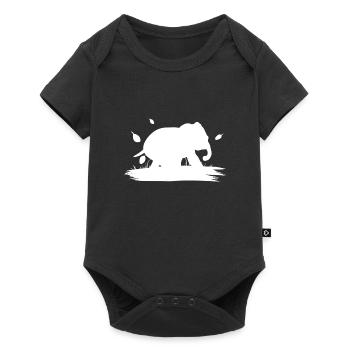 Nature Animal Elephant Symbol - Body à manches courtes Premium Bébé - noir - Devant