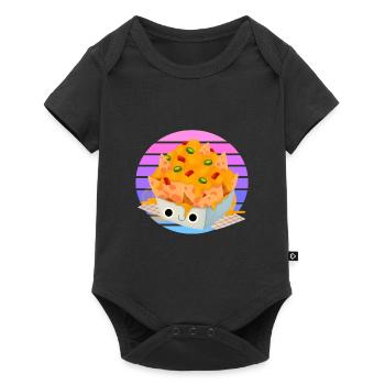 Chili Käse Nacho Sonnenuntergang - Baby Premium Kurzarmbody - Schwarz - Vorne
