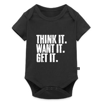Think It Want It Get It Cool Manifestation Of - Baby Premium short-sleeve bodysuit - black - Front