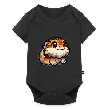 Cute Baby Bearded Dragon Lizard - Baby Premium short-sleeve bodysuit - black - Front