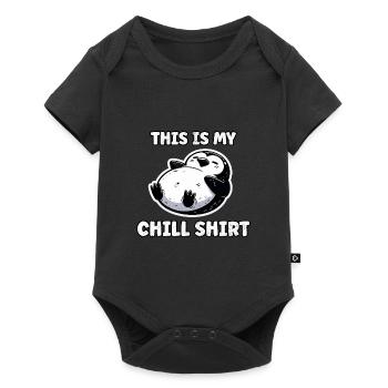 Chemise de nuit drôle Chemise de nuit pingouin Sommeil - Body à manches courtes Premium Bébé - noir - Devant