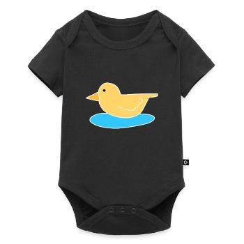 duck bird flying animal symbol water - Baby Premium short-sleeve bodysuit - black - Front