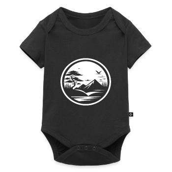 Simple Nature Landscape Icon Design - Baby Premium short-sleeve bodysuit - black - Front