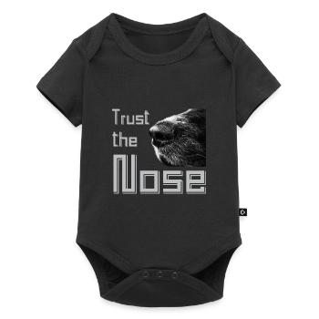 Nose Work Dog Sniffer Dog Service Dogs Gift - Baby Premium short-sleeve bodysuit - black - Front