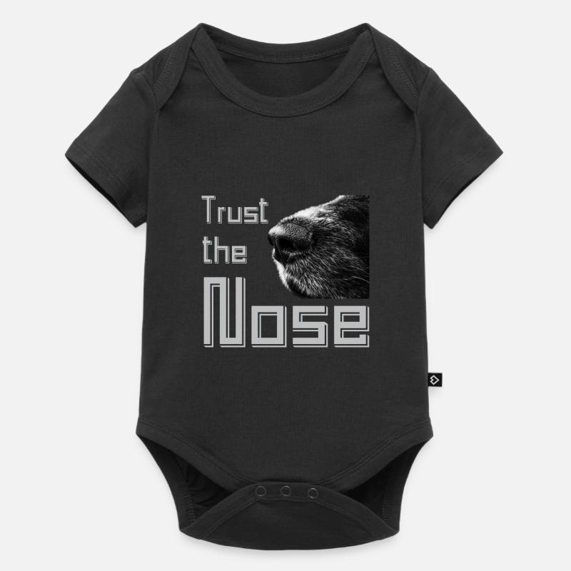 Travail du nez chien chien renifleur chien de service Cadeau - Body à manches courtes Premium Bébé - noir