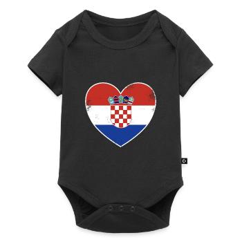 La Croatie aime le design croate - Body à manches courtes Premium Bébé - noir - Devant