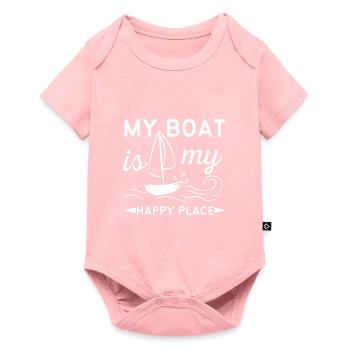 MON BATEAU EST MON MEILLEUR ENDROIT VOILE - Body à manches courtes Premium Bébé - rose - Devant