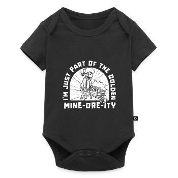 Mine d’or minière - Body à manches courtes Premium Bébé - noir - Devant