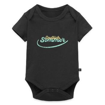 Finally summer beach holiday gift - Baby Premium short-sleeve bodysuit - black - Front