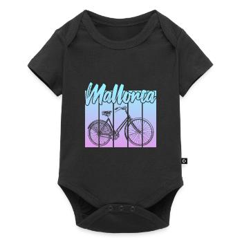 Vintage Bike Mallorca Sunset - Baby Premium short-sleeve bodysuit - black - Front