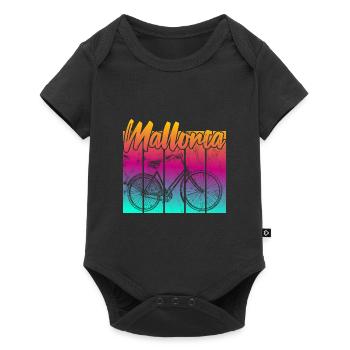 Vintage Bike Mallorca Sunset - Baby Premium short-sleeve bodysuit - black - Front