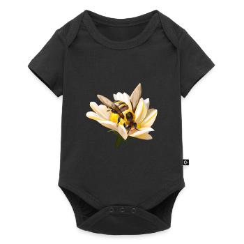 Fleißige Biene - Baby Premium Kurzarmbody - Schwarz - Vorne