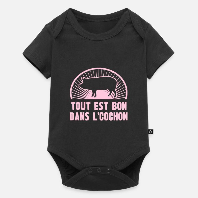 tout est bon dans le cochon - Body à manches courtes Premium Bébé - noir