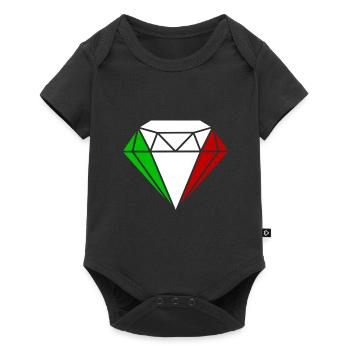 Italy flag Diamant Italia holiday tricolor Rome - Baby Premium short-sleeve bodysuit - black - Front