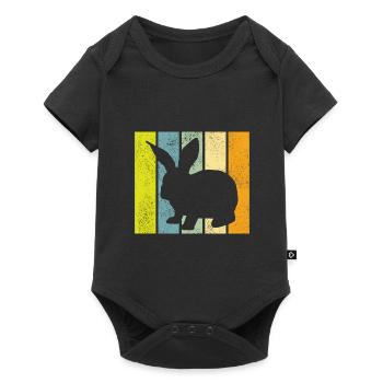 Rabbit Retro Rabbit Easter Gift - Baby Premium short-sleeve bodysuit - black - Front
