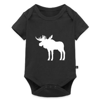 Moose Silhouette - Baby Premium short-sleeve bodysuit - black - Front