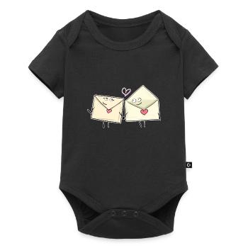 letters dear couple couple dear Valentine's Day - Baby Premium short-sleeve bodysuit - black - Front