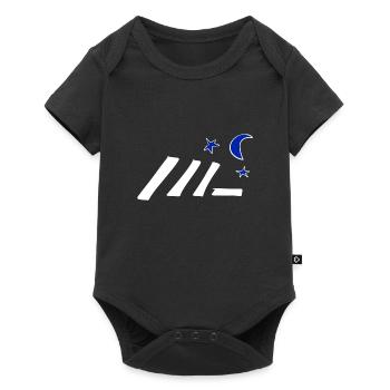 symbole étoile lune lignes - Body à manches courtes Premium Bébé - noir - Devant