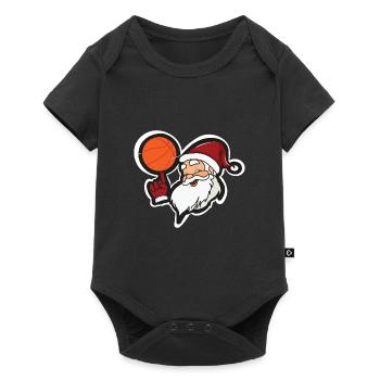 Basketball Basketball Père Noël - Body à manches courtes Premium Bébé - noir - Devant