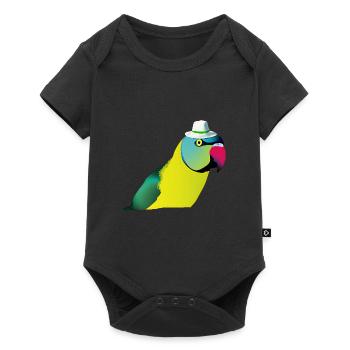 Indian ring-necked parrot - Baby Premium short-sleeve bodysuit - black - Front