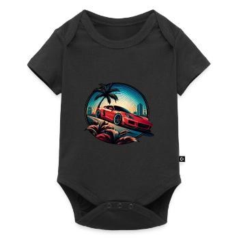 RED SUPERCAR - Baby Premium Kurzarmbody - Schwarz - Vorne