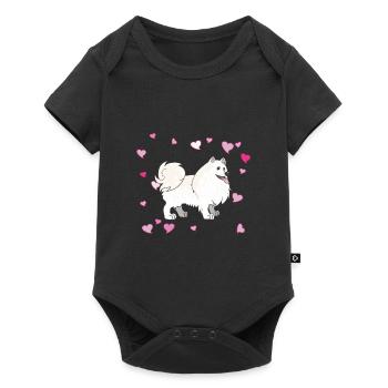Conception de Spitz mignon pour les amoureux des animaux et les chiens - Body à manches courtes Premium Bébé - noir - Devant