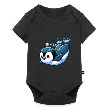 Cute Penguins Little Penguin Penguin Lover - Baby Premium short-sleeve bodysuit - black - Front