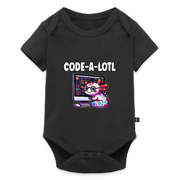 Lustige Codierung Axolotl Programmierung Geschenk - Baby Premium Kurzarmbody - Schwarz - Vorne
