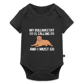 Bullmastiff Dog - Baby Premium short-sleeve bodysuit - black - Front