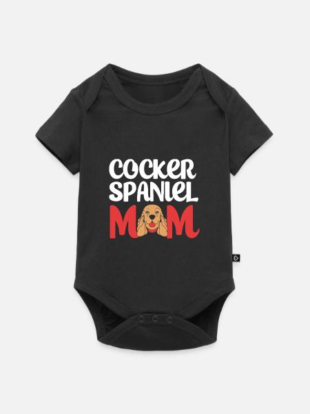 Cocker Spaniel Mama Hundemama - Baby Premium Kurzarmbody - Schwarz