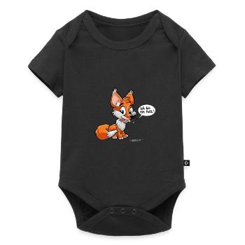 Futz - Baby Premium Kurzarmbody - Schwarz - Vorne