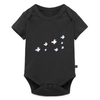 insects symbol butterfly glitter pink - Baby Premium short-sleeve bodysuit - black - Front