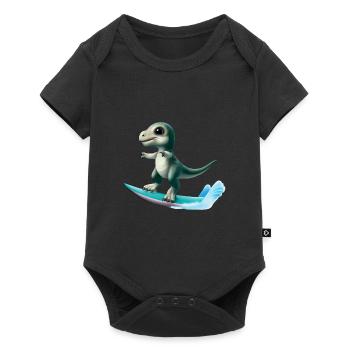 Surfeur Dino - Body à manches courtes Premium Bébé - noir - Devant
