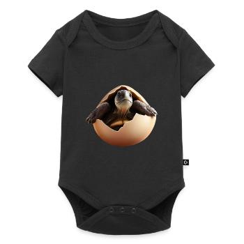 Turtle hatches from the egg - Baby Premium short-sleeve bodysuit - black - Front