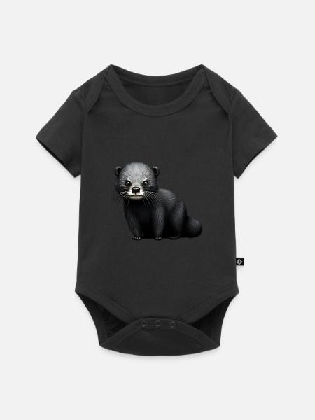 Faszinierender Binturong - Baby Premium Kurzarmbody - Schwarz