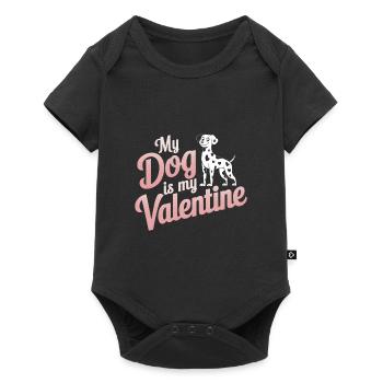 My Dog Is My Valentine | Dalmatian Valentine's Day - Baby Premium short-sleeve bodysuit - black - Front