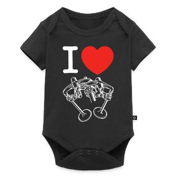 Ich liebe Desmo - ich liebe das Desmodromische - Baby Premium Kurzarmbody - Schwarz - Vorne